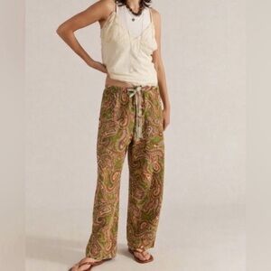 NWOT WeThe Free People Jet Set Paisley Print Wide-Leg Pants, size XS
